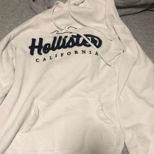 white hollister hoodie